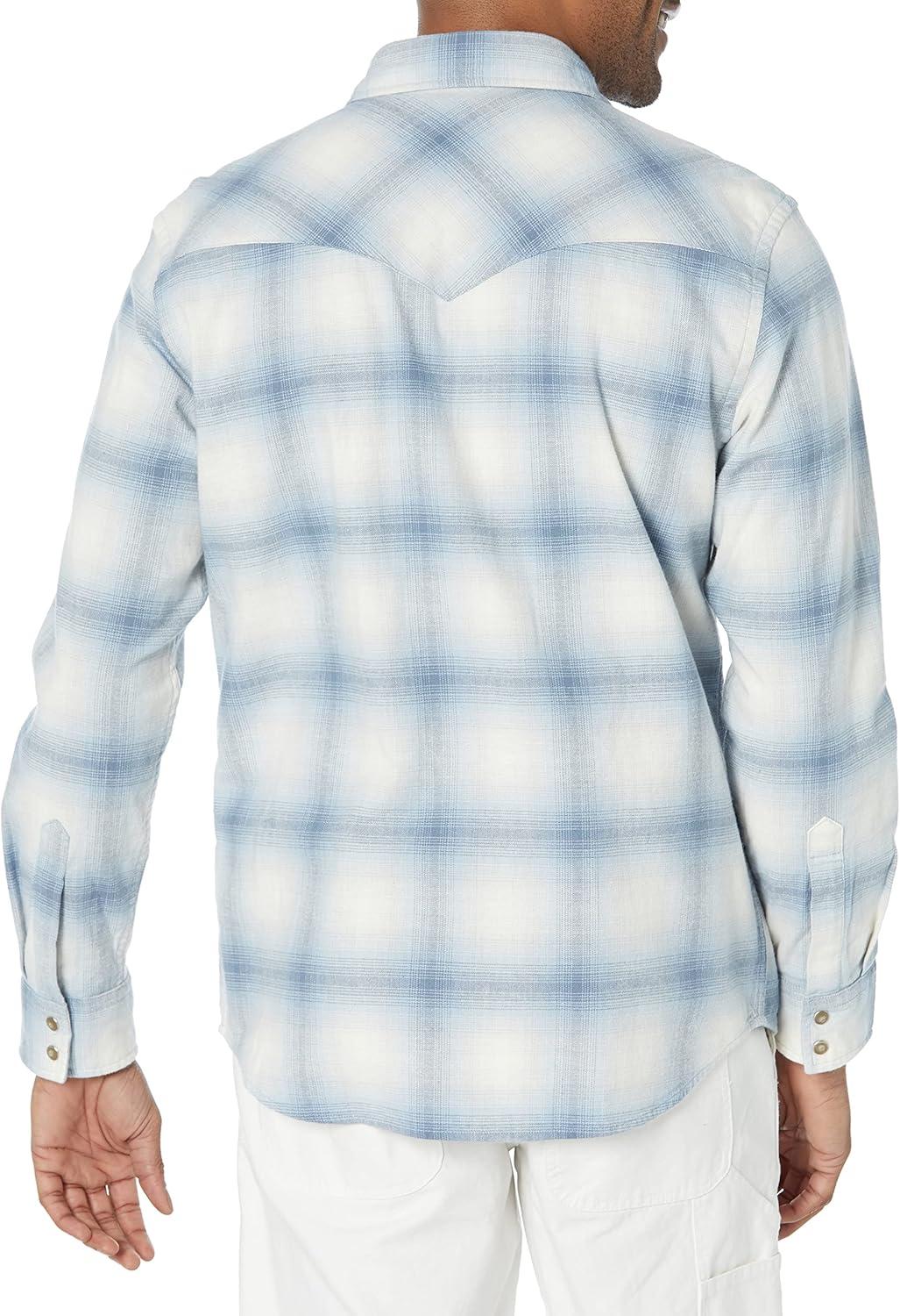 image:imagePendleton Mens Long Sleeve Wyatt ShirtIvoryDenim Ombre