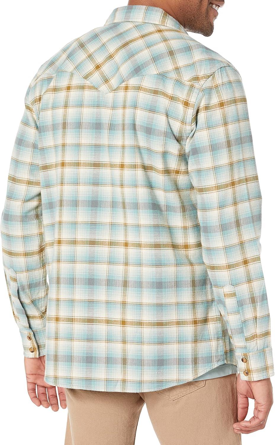 image:imagePendleton Mens Long Sleeve Wyatt ShirtMossGreenGrey Plaid