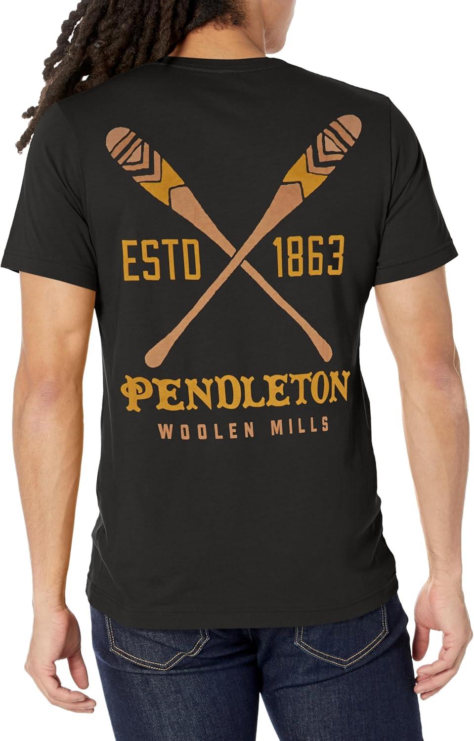 image:imagePendleton Mens Paddle Graphic TShirtBlack Brown