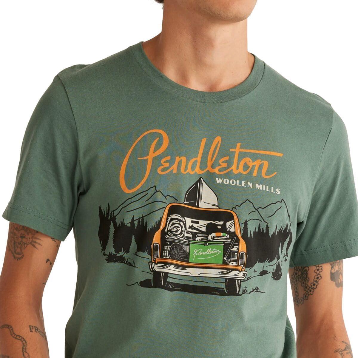 image:imagePendleton Mens Pendleton Camper Graphic TShirtPine Orange