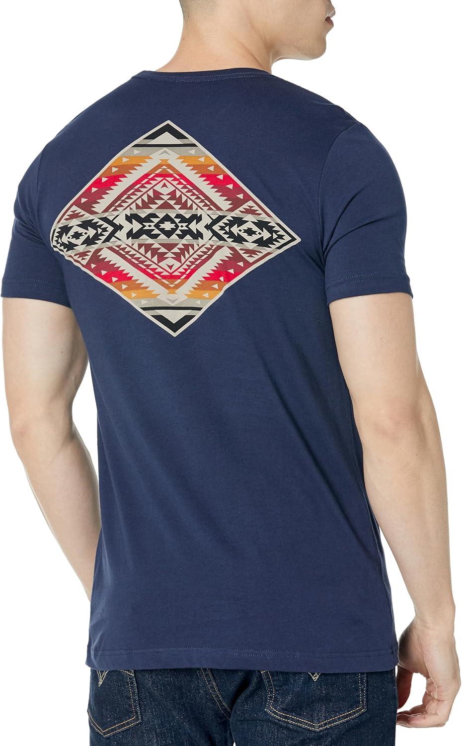 image:imagePendleton Mens Short Sleeve Bridge Creek Diamond Graphic TShirtNavyMulti