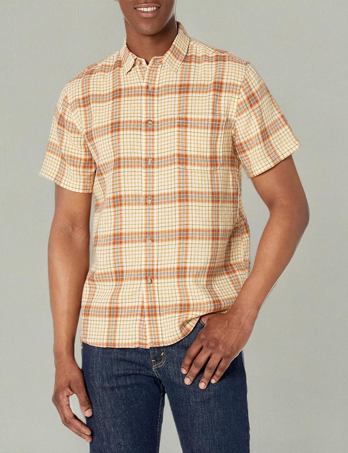 image:imagePendleton Mens Short Sleeve Dawson ShirtIvoryRust Check