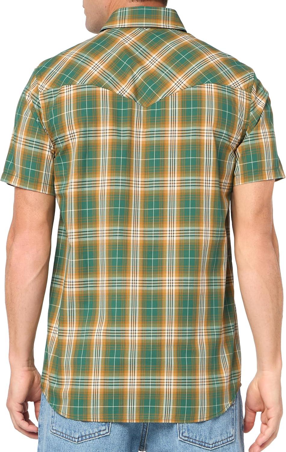 image:imagePendleton Mens Short Sleeve Snap Front Frontier ShirtButton Down ShirtFirBronze Plaid