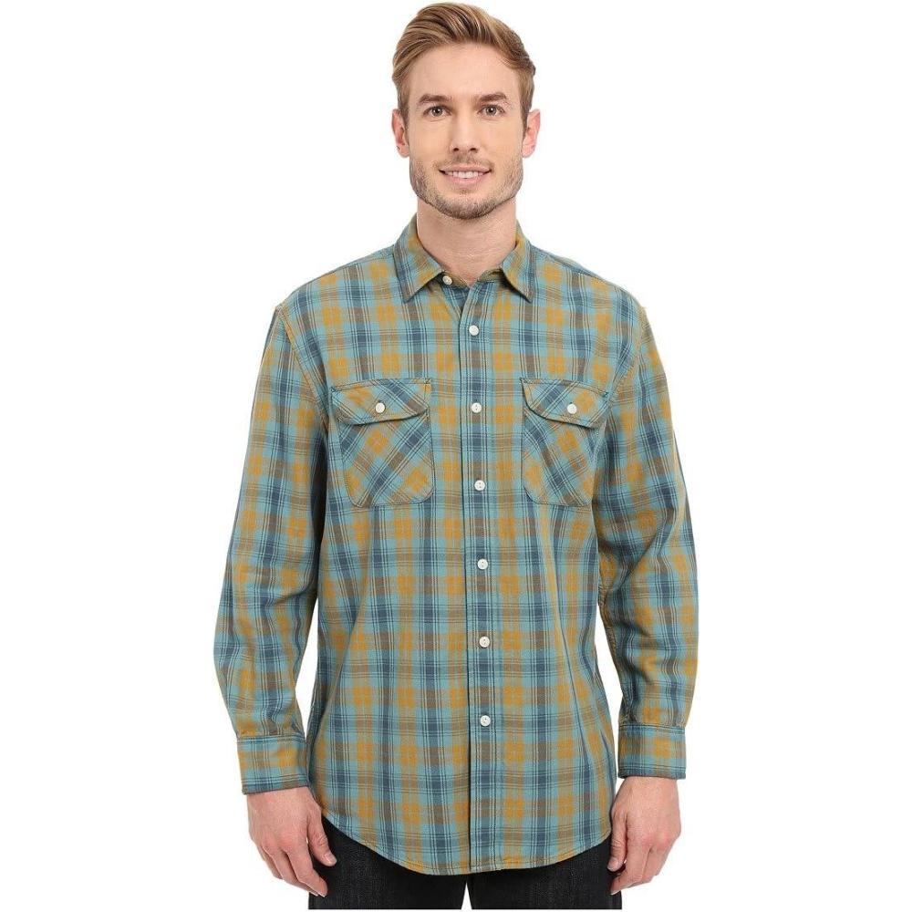 image:imagePENDLETON Mens Long Sleeve Beach Shack Twill ShirtTealGold Plaid