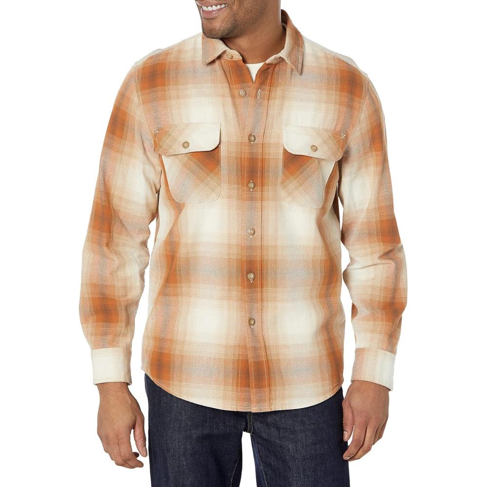 image:imagePendleton Mens Long Sleeve Beach Shack ShirtIvoryCopperRust Ombre