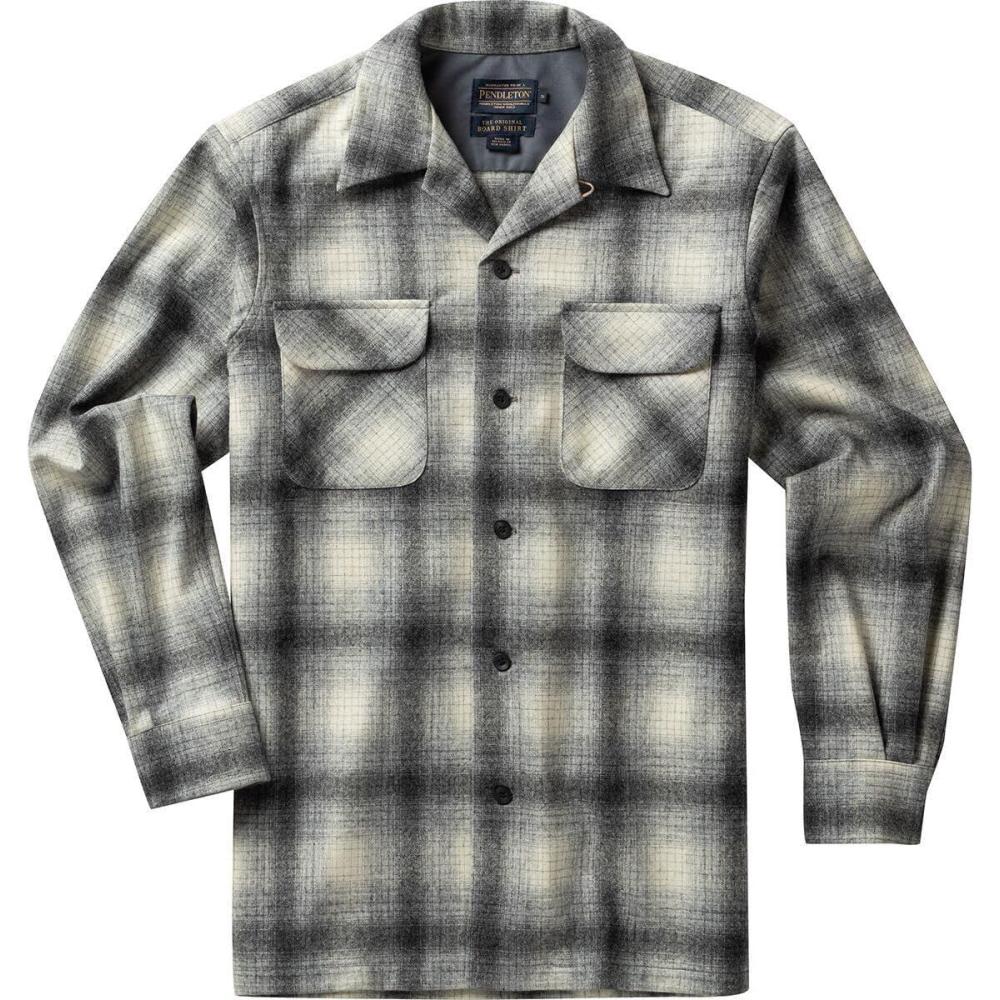 image:imagePendleton Mens Long Sleeve Classic Fit Wool Board ShirtGrey Mix Ombre