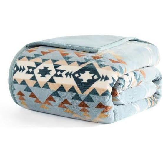 image:imagePendleton Throw Blanket Soft Lightweight Decorative Blanket for Sofa Couch or Bed Cozy Fall Throw Blanket for Living Room or Bedroom Decor and Gifts for Women 50 x 70 Green MultiBlue Multi