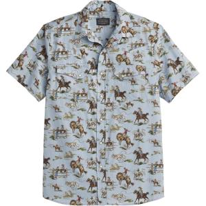 Pendleton Mens Laramie Shirt Short Sleeve(Wild Horse Blue)