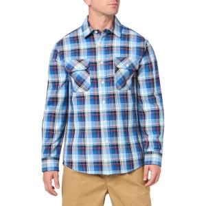 Pendleton Men’s Long Sleeve Beach Shack Shirt(Blue/White/Red Plaid)