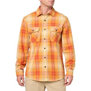 Pendleton Men’s Long Sleeve Beach Shack Shirt(Rust/Citrus/White Plaid)