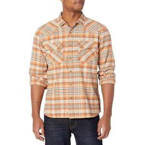 Pendleton Mens Long Sleeve Wyatt Shirt(Tan/Brown/Rust Plaid)