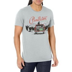 Pendleton Mens Pendleton Camper Graphic T-Shirt(Athletic Heather / Red)