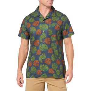 Pendleton Men’s Short Sleeve Aloha Shirt(Monstera Blue)