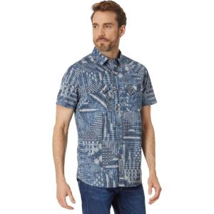 Pendleton Men’s Short Sleeve Laramie Shirt(Blue Bandana)