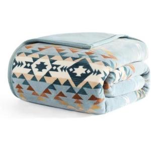 Pendleton Throw Blanket Soft Lightweight Decorative Blanket for Sofa, Couch, or Bed – Cozy Fall Throw Blanket for Living Room or Bedroom Decor and Gifts for Women, 50″ x 70″ (Green Multi)(Blue Multi)