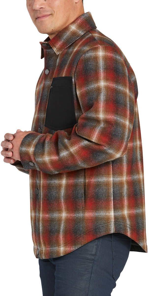 image:imagePENDLETON Mens Polyfill Insulation Wool Blend Shirt Jacket US Alpha Small Regular Regular Red Rust Gray Plaid