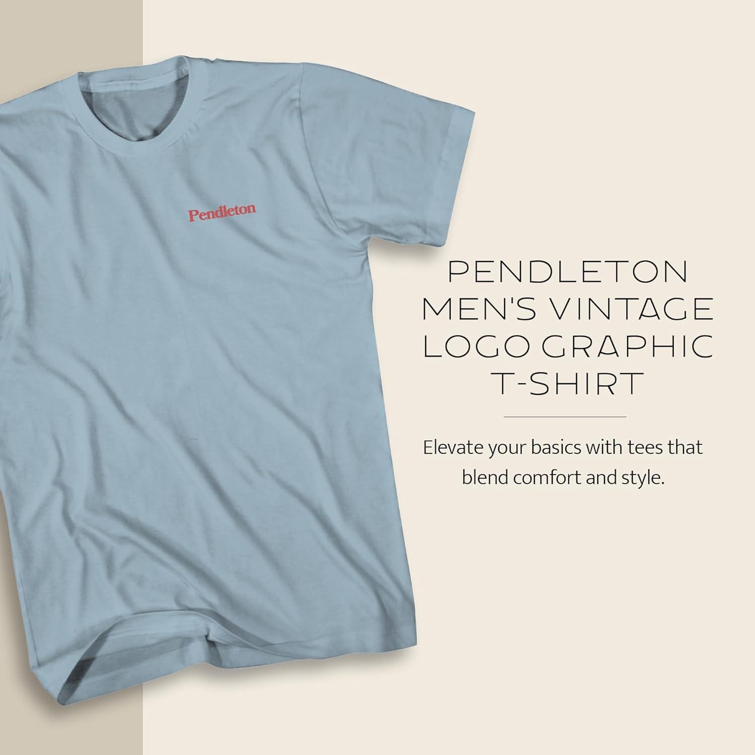 image:imagePendleton Mens Graphic TShirt 100 Cotton Short Sleeve Tee Soft WaterBased Print Casual Shirt Crew NeckLight Blue Freshwater Fishing
