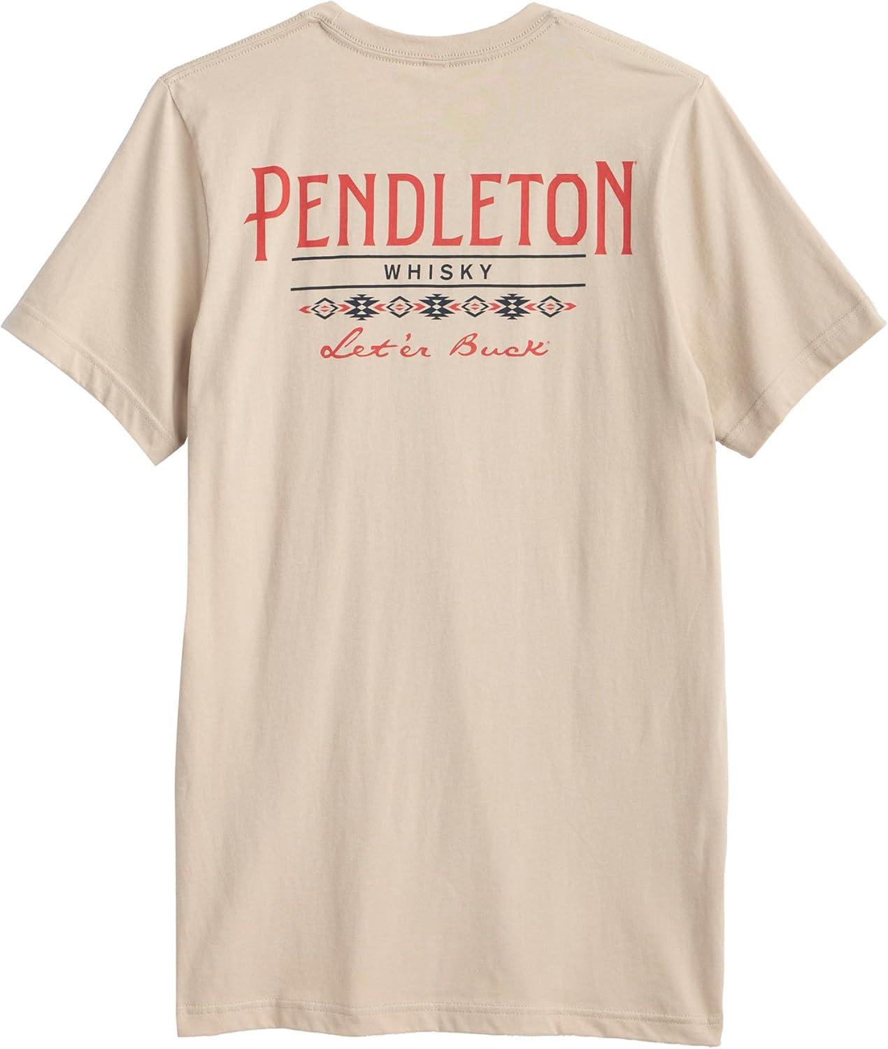 image:imagePendleton Mens Graphic TShirt 100 Cotton Short Sleeve Tee Soft WaterBased Print Casual Shirt Crew NeckTanRed