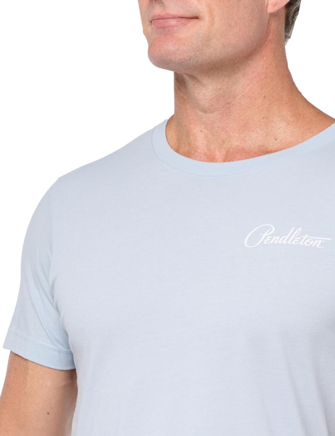 image:imagePendleton Mens Harding Skull Graphic TShirtLight Blue White