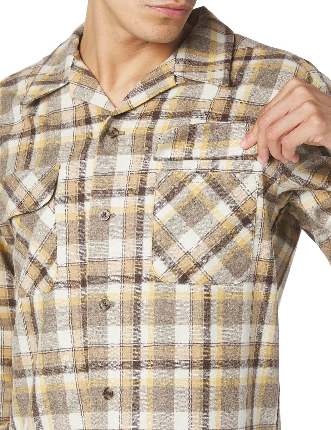image:imagePendleton Mens Long Sleeve Board ShirtTaupe Mix Plaid