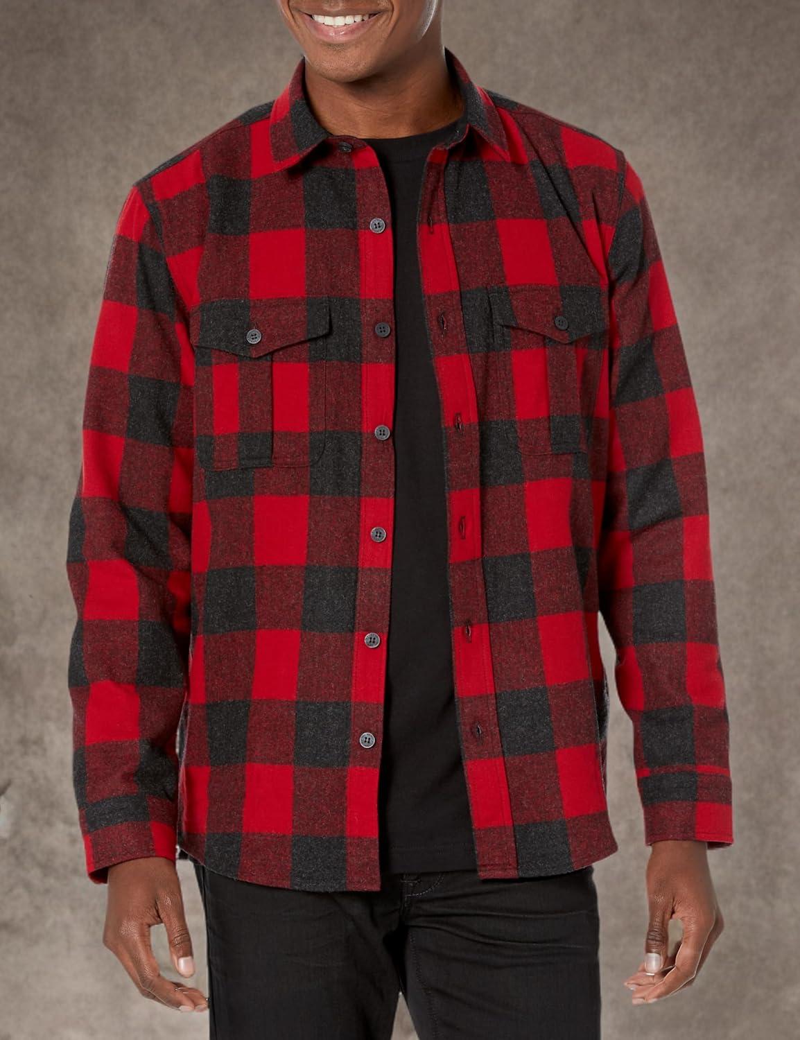 image:imagePendleton Mens Long Sleeve Scout ShirtRedOxford Buffalo Check