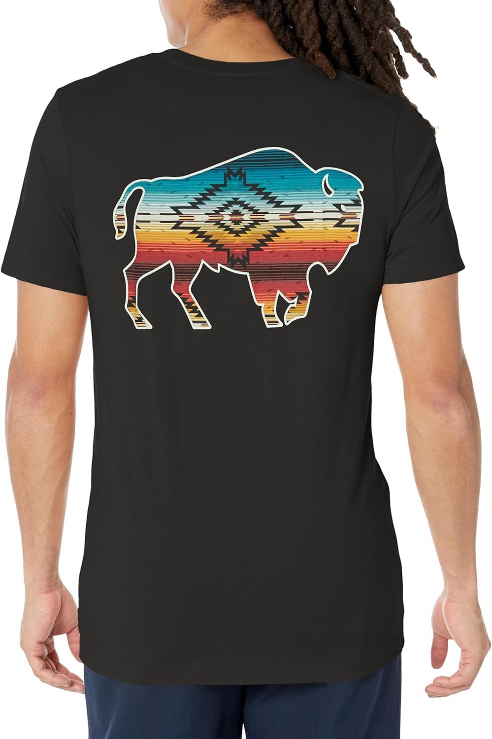 image:imagePendleton Mens Saltillo Sunset Bison Graphic TShirtBlack Multi