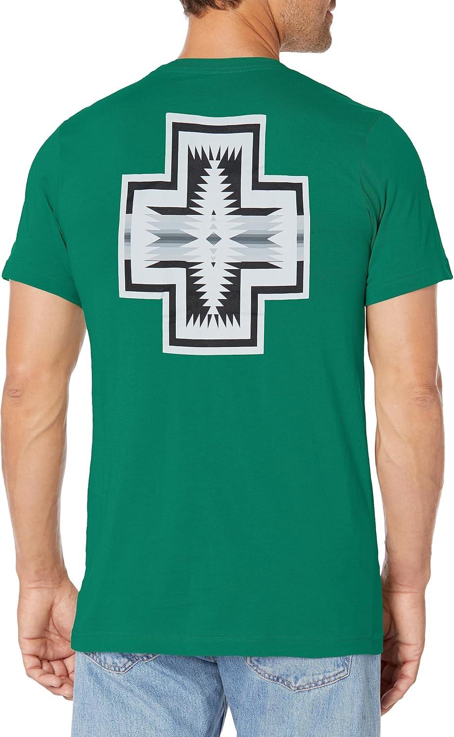 image:imagePendleton Mens Short Sleeve Harding Graphic TShirtEvergreenGrey