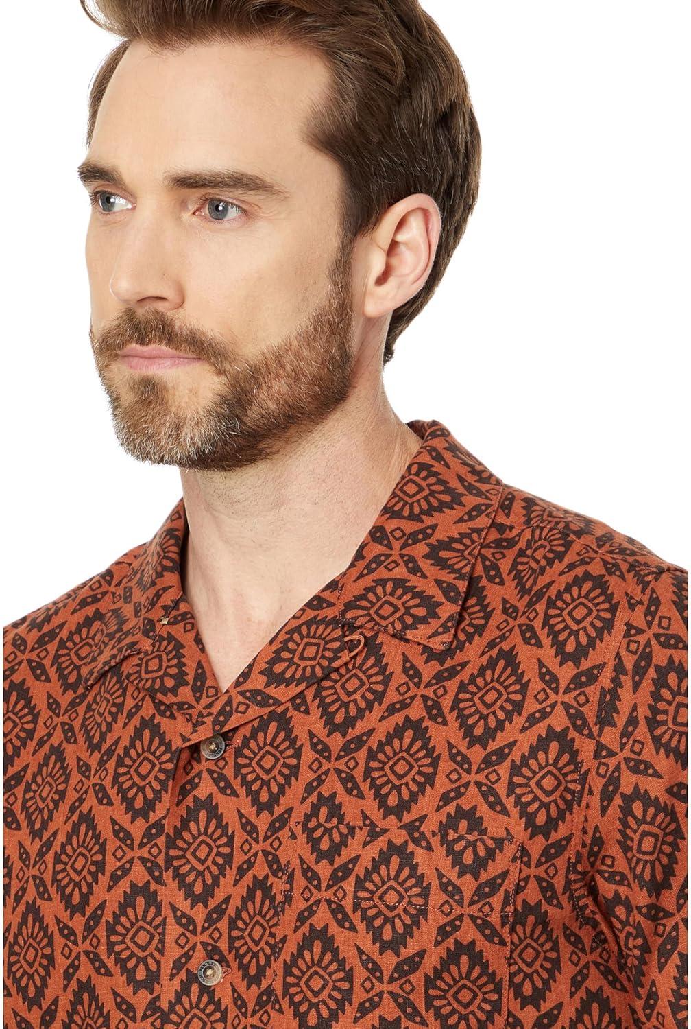 image:imagePendleton Mens Short Sleeve Linen Camp ShirtMedallion Spice Red