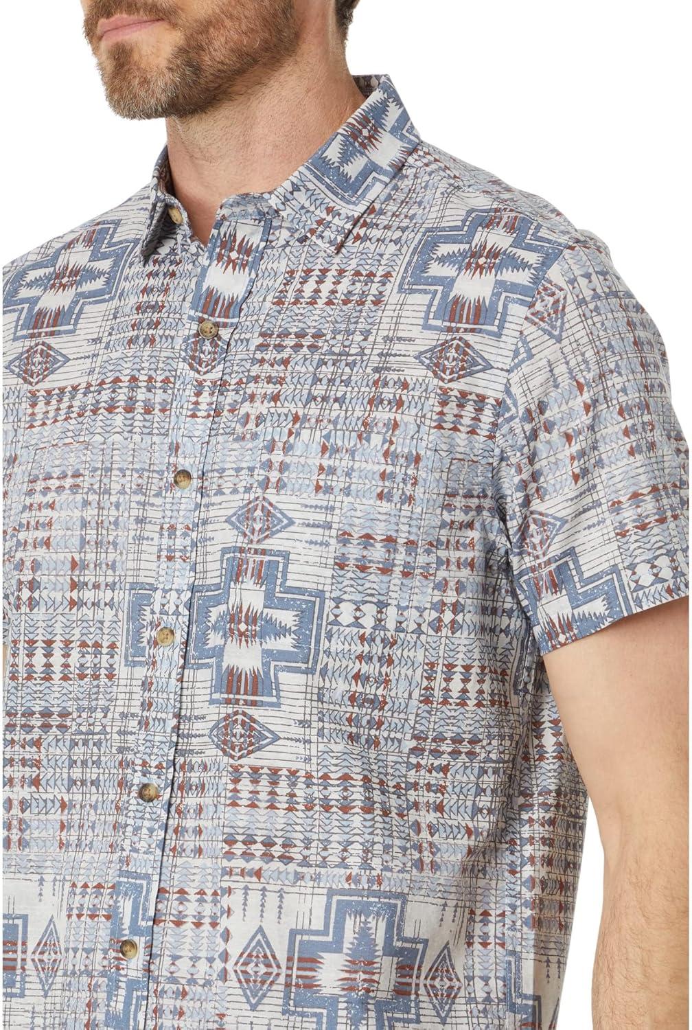 image:imagePendleton Mens Short Sleeve Shoreline ShirtSky Blue Harding