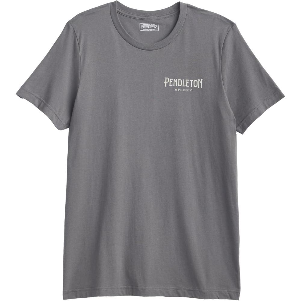 image:imagePendleton Mens Graphic TShirt 100 Cotton Short Sleeve Tee Soft WaterBased Print Casual Shirt Crew NeckAsphaltIvory