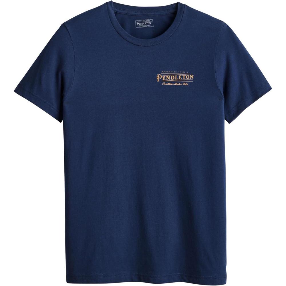 image:imagePendleton Mens Graphic TShirt 100 Cotton Short Sleeve Tee Soft WaterBased Print Casual Shirt Crew NeckNavy Gold