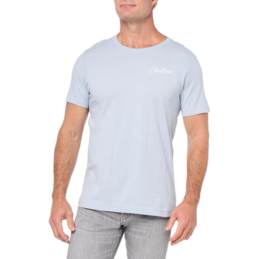 image:imagePendleton Mens Harding Skull Graphic TShirtLight Blue White