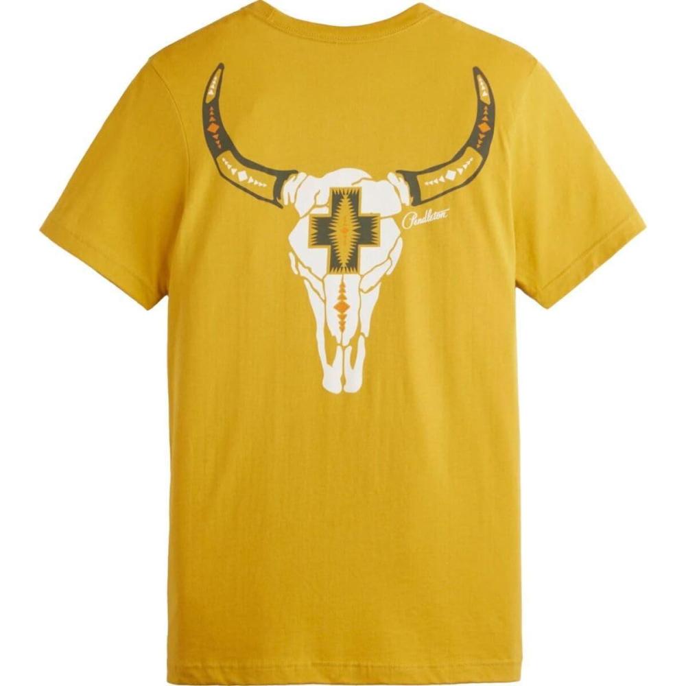 image:imagePendleton Mens Harding Skull Graphic TShirtMustard  White
