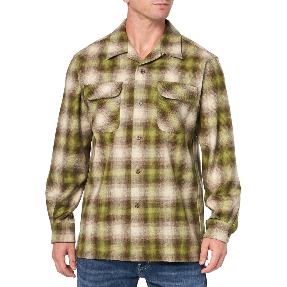 image:imagePendleton Mens Long Sleeve Board ShirtBrownGreen Ombre