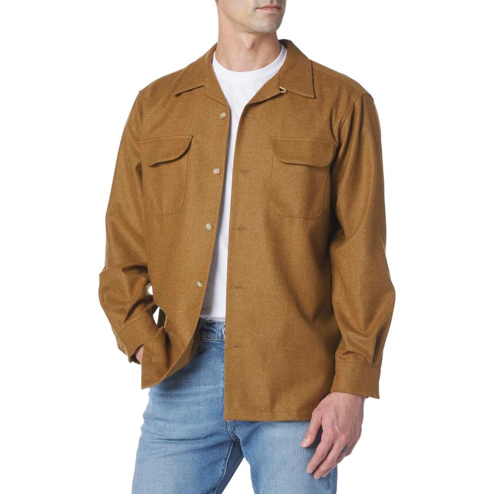 image:imagePendleton Mens Long Sleeve Board ShirtCamel Mix Solid