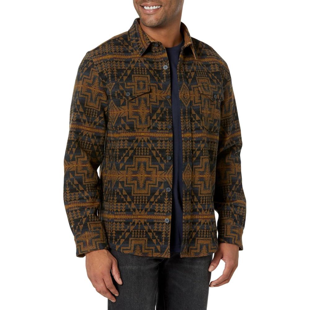 image:imagePendleton Mens Long Sleeve La Pine OvershirtHarding Trail Slate
