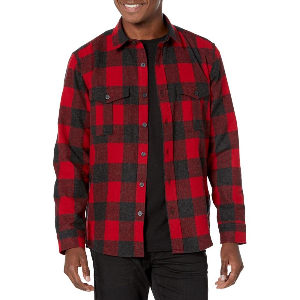 image:imagePendleton Mens Long Sleeve Scout ShirtRedOxford Buffalo Check