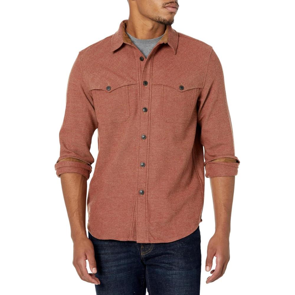 image:imagePendleton Mens Long Sleeve Weston ShirtRedTan Mix Twill