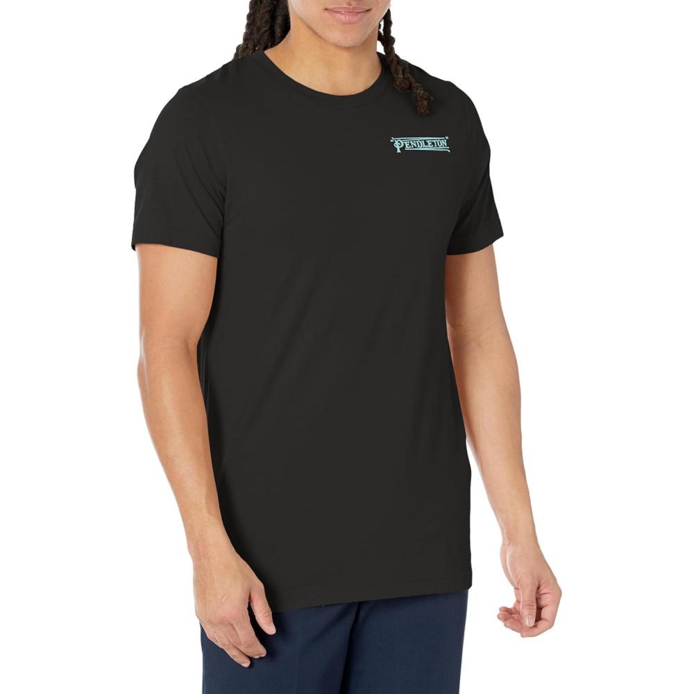 image:imagePendleton Mens Saltillo Sunset Bison Graphic TShirtBlack Multi