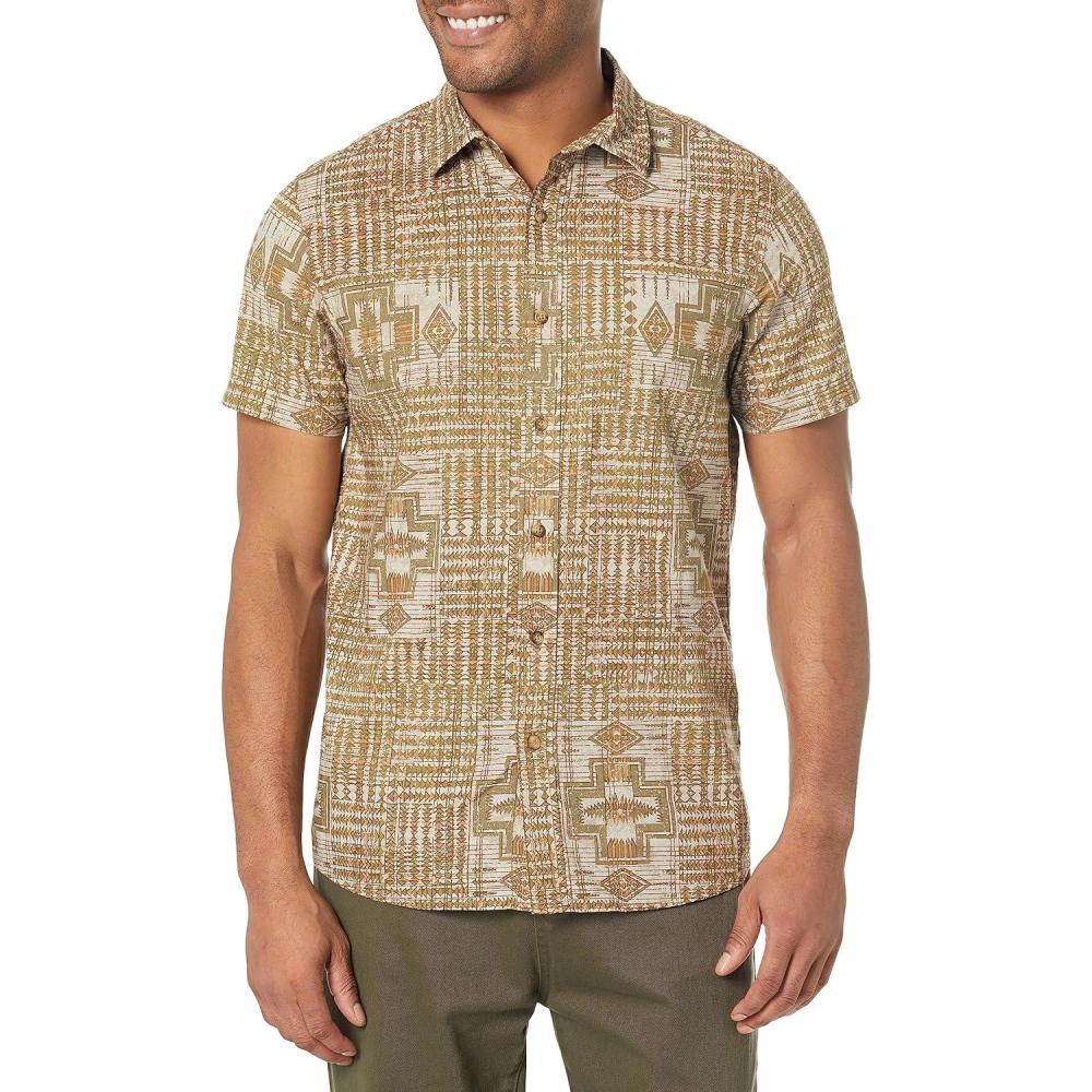 image:imagePendleton Mens Short Sleeve Shoreline ShirtSage Green Harding