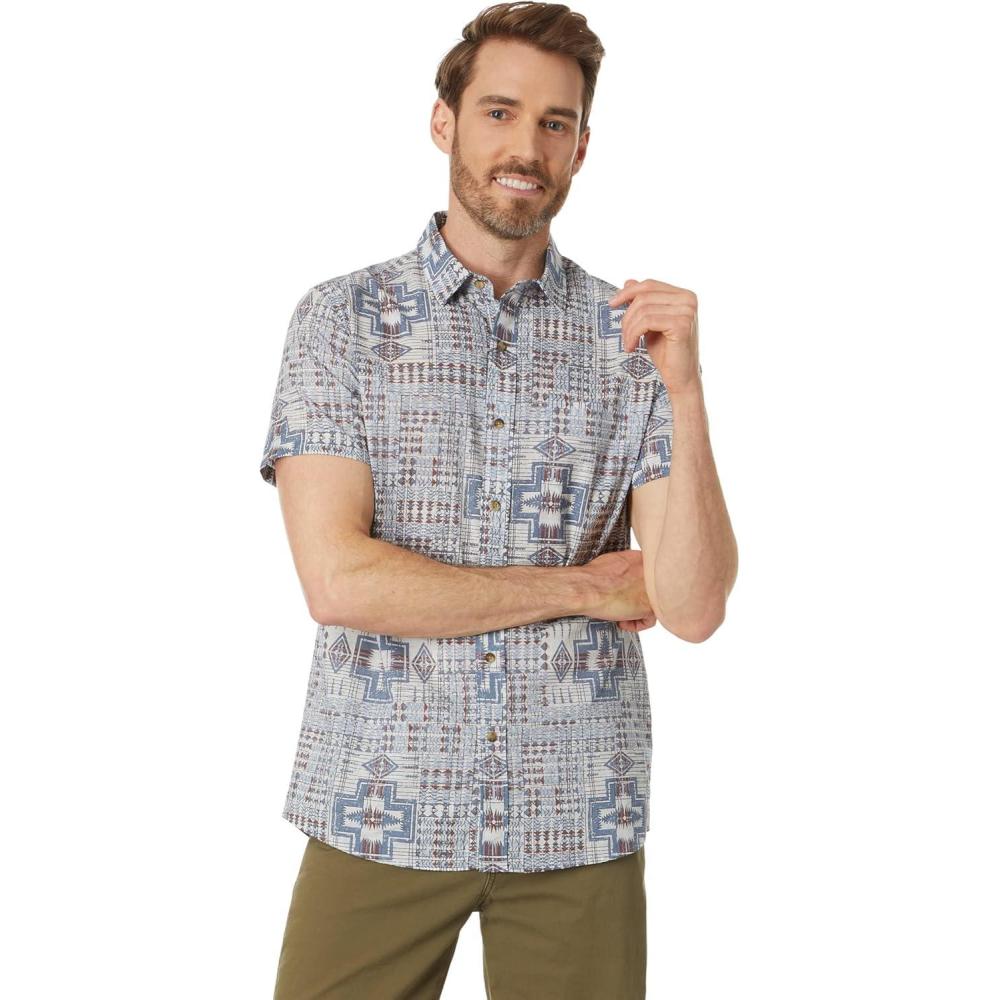 image:imagePendleton Mens Short Sleeve Shoreline ShirtSky Blue Harding