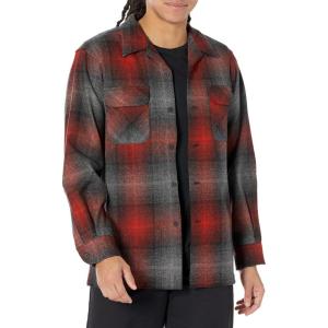 Pendleton Mens Long Sleeve Board Shirt(Black/Red Ombre)