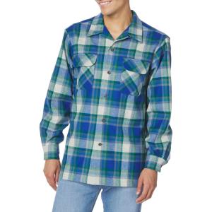 Pendleton Mens Long Sleeve Board Shirt(Blue/Green Plaid)