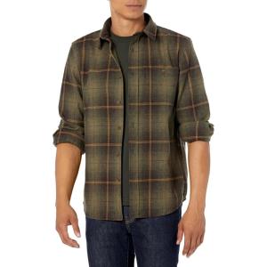 Pendleton Mens Long Sleeve Classic-fit Trail Shirt(Green/Brown Ombre)