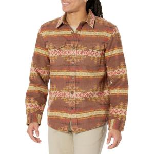 Pendleton Mens Long Sleeve La Pine Overshirt(Highland Peak Brown Multi)