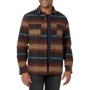 Pendleton Mens Long Sleeve La Pine Overshirt(Tye River Red Mix)