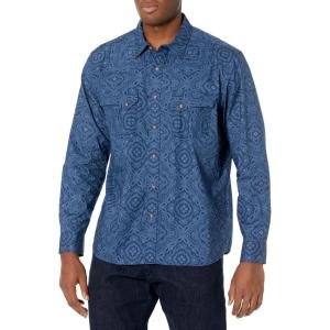 Pendleton Men’s Long Sleeve Laramie Shirt(Indigo Blue)