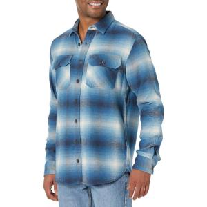 Pendleton Mens Long Sleeve Tall Super Soft Burnside Flannel Shirt(Royal/White Plaid)