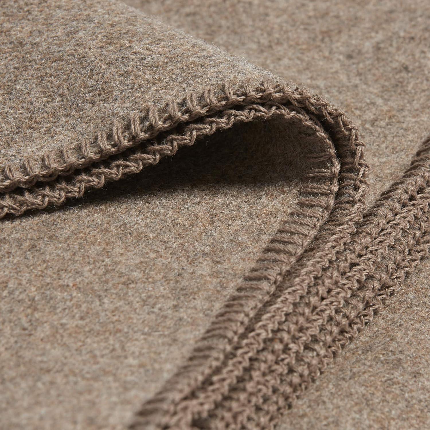 image:imagePendleton EcoWise Washable Wool Blanket Camel Heather TwinFawn Heather