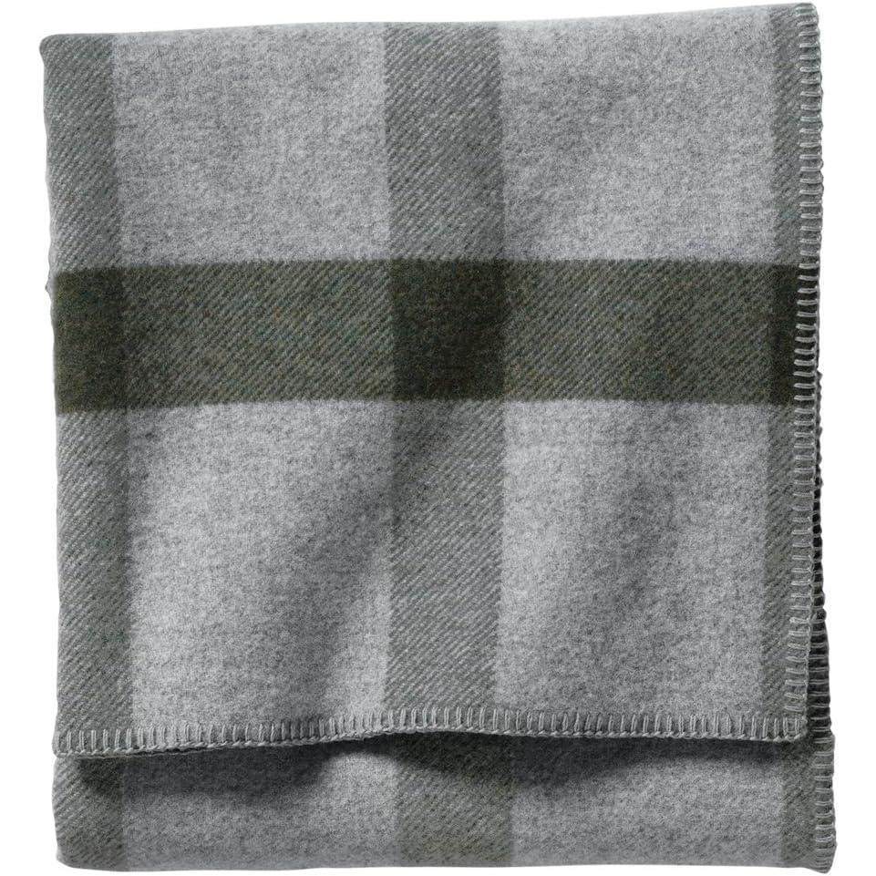 image:imagePendleton EcoWise Washable Wool Blanket Camel Heather TwinJuniper Heather